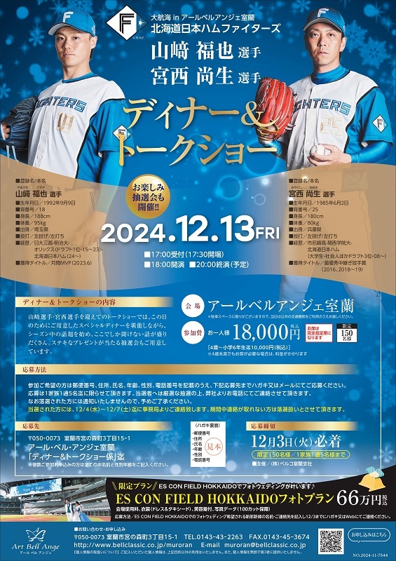 ファイターズ　日本ハムファイターズ　日ハム　日ハムファイターズ　宮西尚生　山﨑福也　